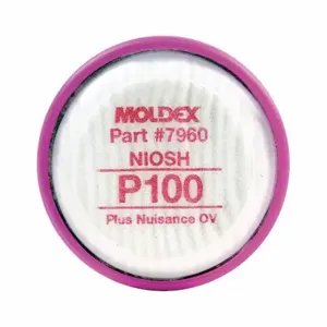 MOLDEX 7960 Filter, Nuisance Organic Vapor/P100, Magenta Color, Bayonet, Air Purifying Respirator | CT3TMC 6DMV9