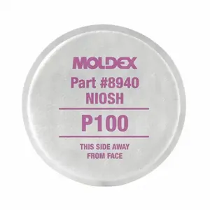 MOLDEX 8940 Filter, P100, Magenta Color, Moldex 8000, 10 PK | CT3TME 3NMJ2