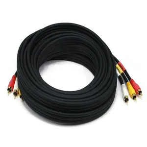 MONOPRICE 126 Triple RCA Dubbing Cable RG59U 25 feet | AE6FAH 5RFY9