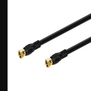 MONOPRICE 3030 Coax Cable Rg-6 F-type Connector Black 3 Feet | AE6FBB 5RGN5