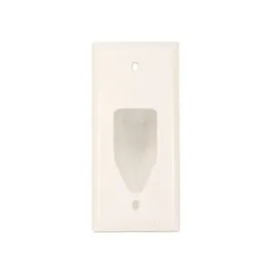 MONOPRICE 3997 Wall Plate Cable Recessed 1g White | AC7ETE 38F877