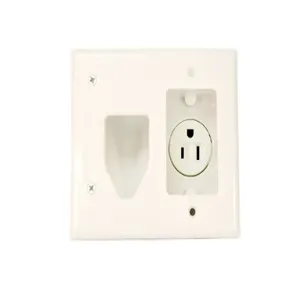 MONOPRICE 4006 Wall Plate Recessed Power White | AC7ERZ 38F872