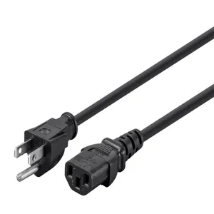 MONOPRICE 5277 Power Cord 10a 1 Feet Black | AE7EMP 5XFN9