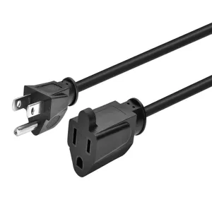 MONOPRICE 5299 Extension Cord 6ft 16/3 13a Sjt Black | AE7EMZ 5XFP9