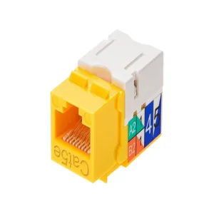 MONOPRICE 5377 Datacom Jack Cat5 Punch Down Yellow | AA6DHF 13U627