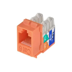 MONOPRICE 5382 Datacom Jack Cat6 Punch Down Orange | AA6DHW 13U641