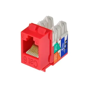 MONOPRICE 5383 Datacom Jack Cat6 Punch Down Red | AA6DHX 13U642