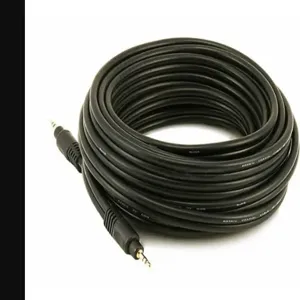 MONOPRICE 5581 Audio/Visual Cable 3.5mm M/M cable Black 25 feet | AA6TWD 14X102