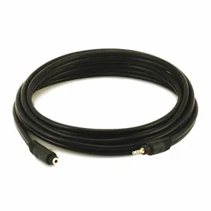 MONOPRICE 5588 Audio/Visual Cable 3.5mm M/F External Cable Black 10 feet | AA6TWK 14X109