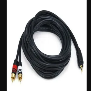 MONOPRICE 5599 Audio/Visual Cable 3.5mm(M)/2 RCA(M) 10 feet | AA6TWY 14X121