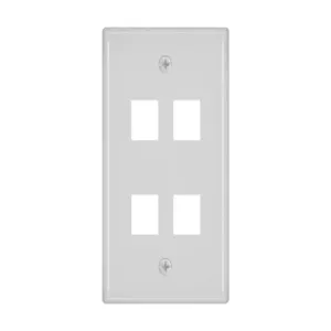 MONOPRICE 6731 Wall Plate Blank 4 Hole White | AA6NFJ 14J396