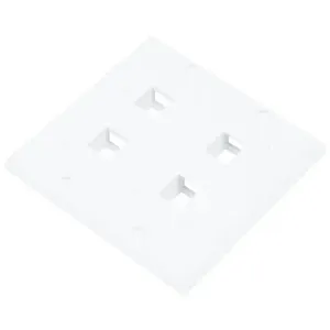 MONOPRICE 6831 Wall Plate Blank 4 Hole 2 Gang White | AA6NFQ 14J403