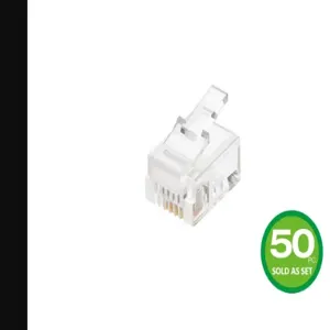 MONOPRICE 7315 Plug Modular 6-positions 4-contacts Stranded - Pack Of 50 | AA6DJW 13U665