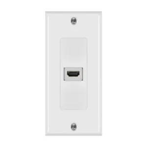 MONOPRICE 7330 Audio/Visual WallPlate HDMI with External 1P White | AA6NER 14J380