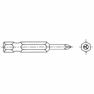 MOODY TOOL 49-2351 Tri-Point Hex Bit | CE2FKE