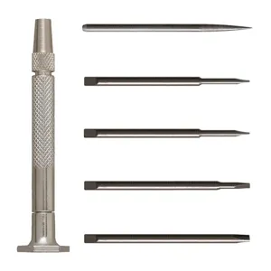 MOODY TOOL 58-0101 Precision Screwdriver Set, 4 Blades, 1 Awl And 1 Handle | CE2GMX