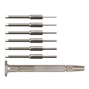 MOODY TOOL 58-0141 Hex Driver Set, 7 Pc. Steel Handle, 6 Blades And 1 Handle | CE2GNE