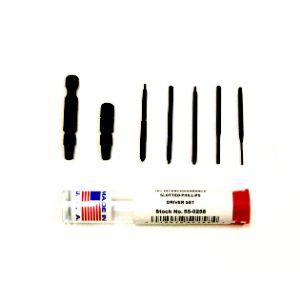 MOODY TOOL 55-0258 Adapter Set, 5 Screwdriver Blades And 2 Adapters | CE2GHQ