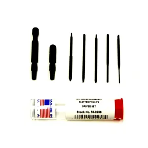 MOODY TOOL 55-0258 Adapter Set, 5 Screwdriver Blades And 2 Adapters | CE2GHQ