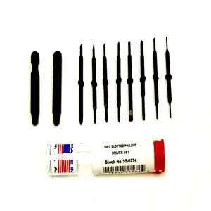 MOODY TOOL 55-0274 Adapter Set, 8 Double End Screwdriver Blades And 2 Adapters | CE2GJC