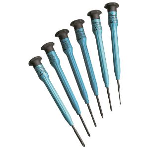 MOODY TOOL 58-0357 Esd Screwdriver Set, 6 Pc. Slot/Cross Point With Fixed Handles, 6 Complete Drivers | CE2GQW