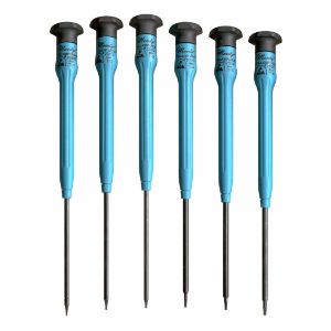 MOODY TOOL 57-0450 Esd Screwdriver Set, 6 Pc. Fixed Small Star Set, 6 Complete Drivers | CE2GMP