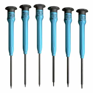 MOODY TOOL 57-0450 Esd Screwdriver Set, 6 Pc. Fixed Small Star Set, 6 Complete Drivers | CE2GMP