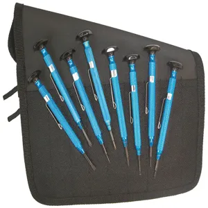 MOODY TOOL 57-0655 Screwdriver Set, 8 Pc. Slot/Phil Combo Reversible, Aluminium Handles | CE2GMW