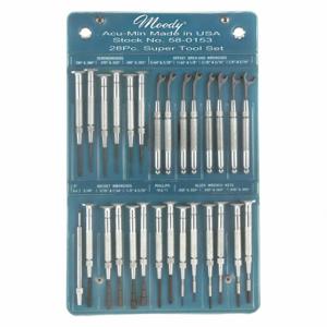 MOODY TOOL 58-0153 Precision Screwdriver Set, 28 Pc. Super, 27 Complete Drivers And 1 Extension | CE2GNL
