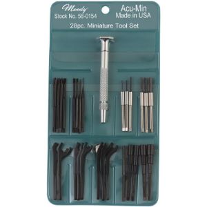 MOODY TOOL 58-0154 Precision Screwdriver Set, 28 Pc. Standard, 27 Blades And Steel Handle | CE2GNM