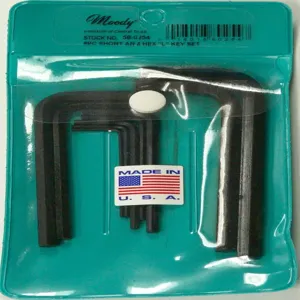 MOODY TOOL 58-0254 Hex Key Set, 8 Pc. Short Arm Hex Inchl Inch | CE2GPR