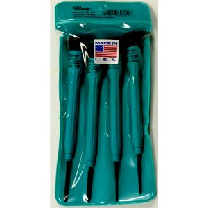 MOODY TOOL 58-0301 Esd Screwdriver Set, 4 Pc. Phil/Jis Combo Set With Fixed Handles, 4 Complete Drivers | CE2GQL