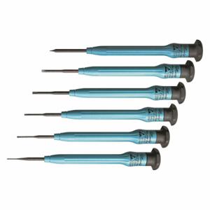 MOODY TOOL 58-0316 Slotted Screwdriver Set, 6 Pc. Fixed Esd-Safe, 6 Complete Drivers | CE2GQN