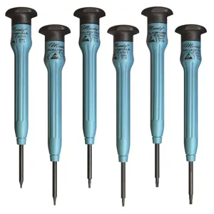 MOODY TOOL 58-0348 Esd Screwdriver Set, 6 Pc. Fixed Star Driver Set, 6 Complete Drivers | CE2GQT