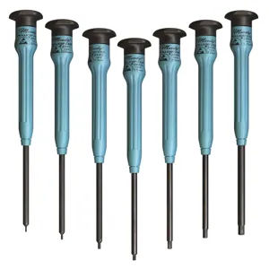 MOODY TOOL 58-0400 Esd Screwdriver Set, 7 Pc. Fixed Metric Hex Set, 7 Complete Drivers | CE2GRB