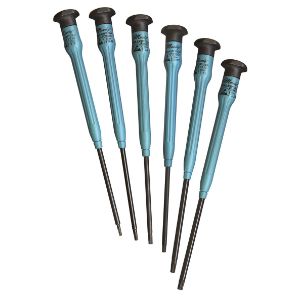MOODY TOOL 58-0455 Esd Screwdriver Set, 6 Pc. Fixed Large Star Set, 6 Complete Drivers | CE2GRM