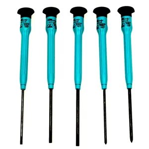 MOODY TOOL 58-0460 Esd Screwdriver Set, 5 Pc. Slot/Phil Combo Set With Fixed Handles, 5 Complete Drivers | CE2GRN