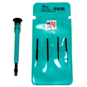 MOODY TOOL 58-0501 Esd Screwdriver Set, 4 Pc. Phil/Jis Combo Set With Interchangeable Handle | CE2GRQ