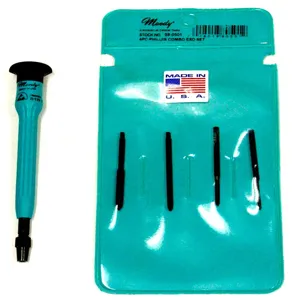 MOODY TOOL 58-0501 Esd Screwdriver Set, 4 Pc. Phil/Jis Combo Set With Interchangeable Handle | CE2GRQ