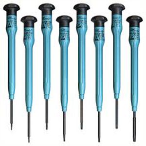 MOODY TOOL 58-0576 Esd Screwdriver Set, 8 Pc. Interchangeable Handle Star Driver Set, 8 Complete Drivers | CE2GTA