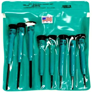 MOODY TOOL 58-0635 Esd Screwdriver Set, 8 Pc. Slot/Phil Combo Set, With Fixed Handles | CE2GTJ