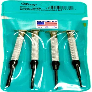 MOODY TOOL 58-0838 Esd Screwdriver Set, 4 Pc. Phillips With Magnetic Handles, 4 Complete Drivers | CE2GTT