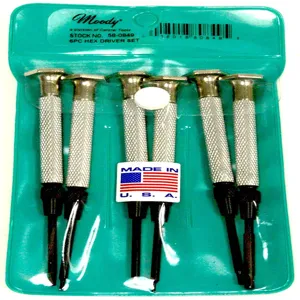 MOODY TOOL 58-0848 Esd Screwdriver Set, 6 Pc. Magnetic Handle Star Driver Set, 6 Complete Drivers | CE2GTU