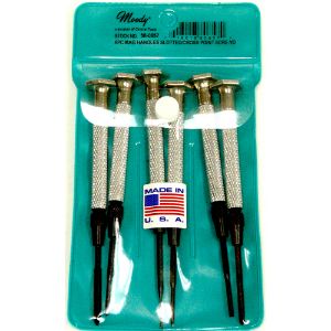 MOODY TOOL 58-0857 Screwdriver Set, 6 Pc. Slot/Cross Point, Magnetic Handles, 6 Complete Drivers | CE2GTX