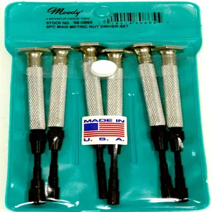 MOODY TOOL 58-0865 Nut Driver Set 6 Pc. Magnetic Metric, 6 Complete Drivers | CE2GTZ