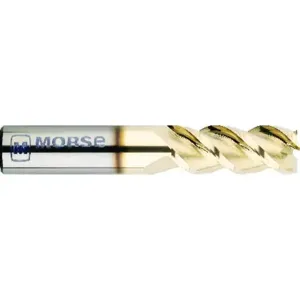 MORSE CUTTING TOOLS 92630 Cutting End Mill, â€Ž1/4 x 1/4 x 3/4 x 2Â 1/2 Inch Size, 3 Flute, Single End | AN3QYN