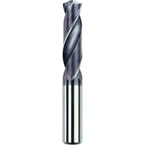 MORSE CUTTING TOOLS 98785 Round Carbide Drill, 13.5 Mm Dia., 14 Mm Shank, 60 Mm Flute Length | AN9RAD