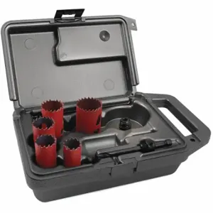 MORSE CUTTING TOOLS MHS05M Hole Saw Kit, 7 Pieces, 7/8 Inch to 1 1/2 Inch Saw Size Range | CT3VBG 53WM38