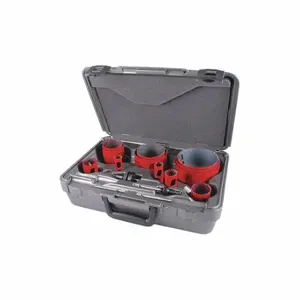 MORSE CUTTING TOOLS MHS16P Hole Saw Kit, 15 Pieces, 3/4 Inch to 4 1/2 Inch Saw Size Range | CT3VBB 53WM52