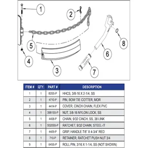MORSE DRUM E14SSREFIT-P Conversion Kit, E14Ss To Stainless Steel Cinch Chain | CD9CXP
